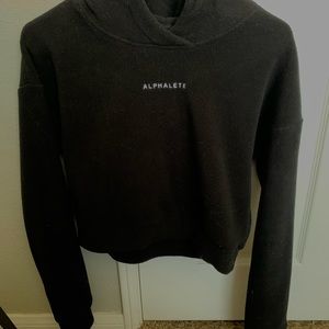 Alphalete Black Cropped King Hoodie Size Small